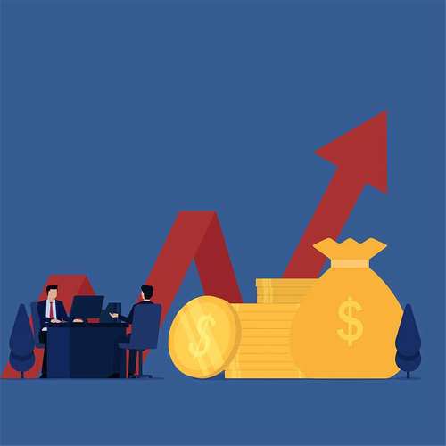 业务平面矢量概念客户咨询为投资顾问的投资隐喻.图片